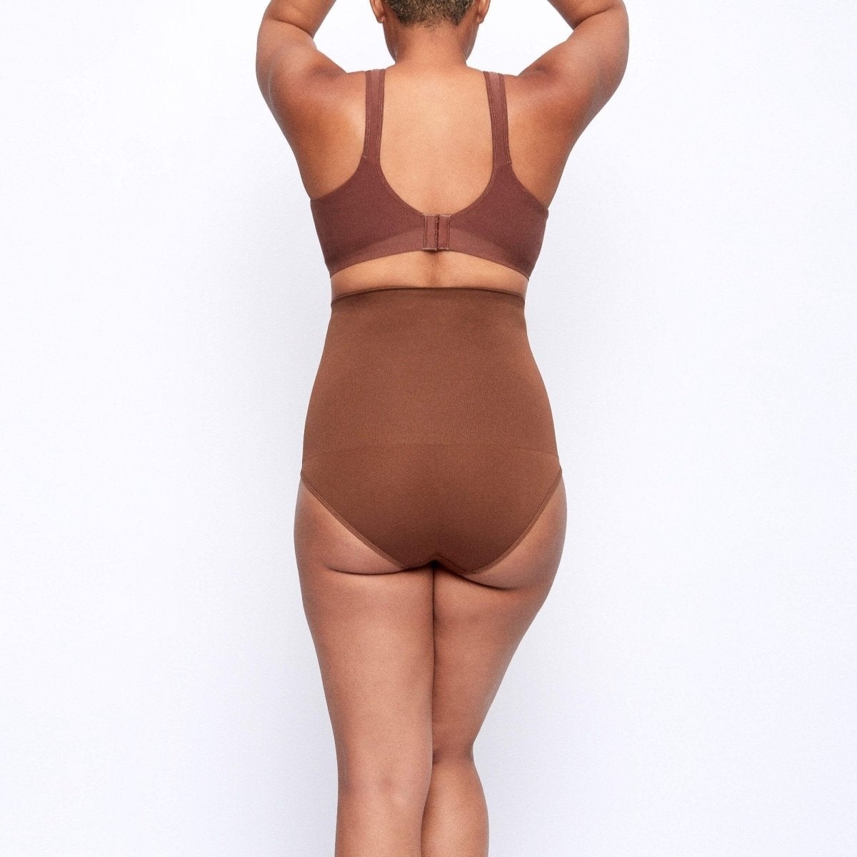 "Must Have" High Waist Panty Brief - Cocoa - Underoutfit - UN-HWB-796-S-COA